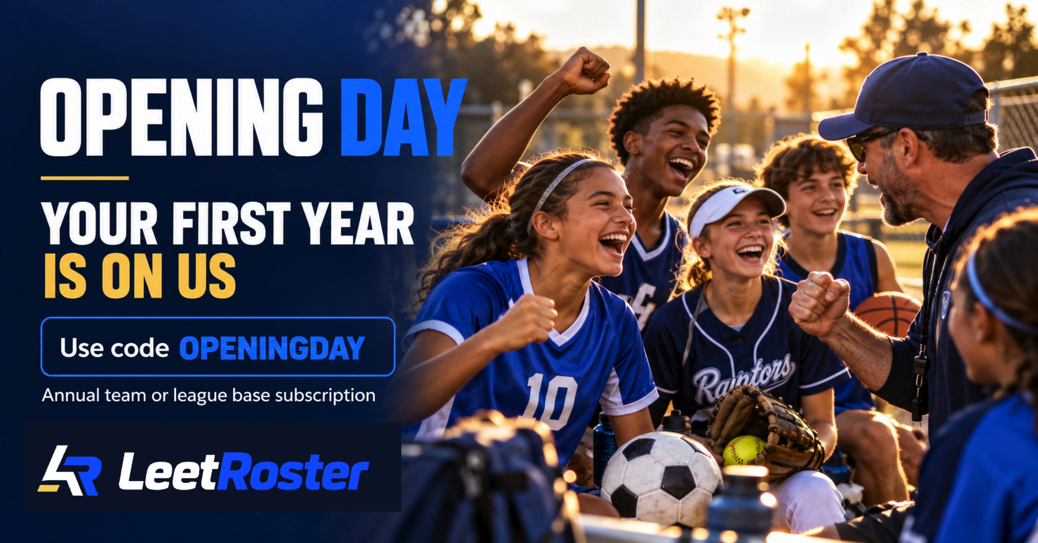 Opening Day is here: your first year is on us